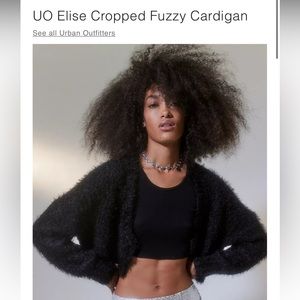 Black Fuzzy Cardigan